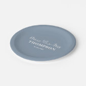 ミセス・エレガントシンプル |ほこりっぽい青 ペーパープレート (アングル)