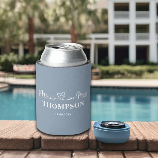 ミセス・エレガントシンプル |ほこりっぽい青 缶クーラー