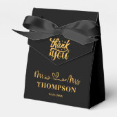 ミセス・エレガントシンプル |黒い金ゴールド フェイバーボックス (正面サイド)