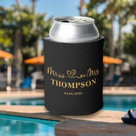 ミセス・エレガントシンプル |黒い金ゴールド 缶クーラー