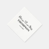 ミセス・エレガントシンプル |黒と白 スタンダードカクテルナプキン (角)