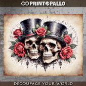 ミセス・エレガントスカルとバラ 薄葉紙