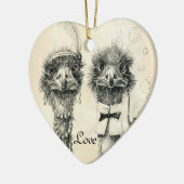 ミセス・オストリッチ セラミックオーナメント (左)