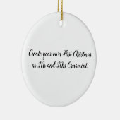 ミセス・オーナメントとして独自の初めてのクリスマスを作成 セラミックオーナメント (右)