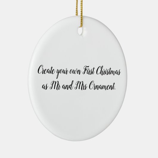 ミセス・オーナメントとして独自の初めてのクリスマスを作成 セラミックオーナメント (右)