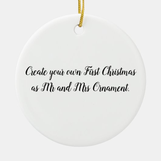 ミセス・オーナメントとして独自の初めてのクリスマスを作成 セラミックオーナメント (正面)