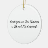 ミセス・オーナメントとして独自の初めてのクリスマスを作成 セラミックオーナメント (左)