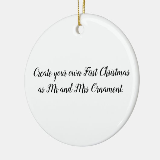 ミセス・オーナメントとして独自の初めてのクリスマスを作成 セラミックオーナメント (左)