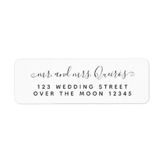 ミセス・カスタムウェディング書道モダンフォントシック ラベル