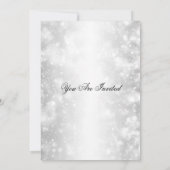 ミセス・カップル・シャワー・シルバー・きらめく・ライト 招待状 (裏面)