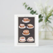 ミセス・カブトムンファンシーズ・ケーキヴィンテージイラストレーション ポストカード (スタンド正面)