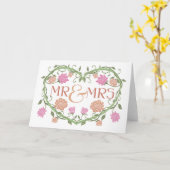 ミセス・カード結婚新婚おめでとう カード (黄色い花)