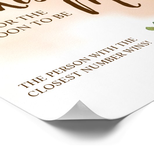 ミセス・キスの数 |バーガンディのシャワーゲームの看板 ポスター (角)