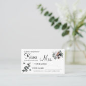 ミセス・キス・シャワーカードゲームの数 プレイスカード (スタンド正面)