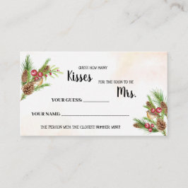 ミセス・キス・シャワーゲームの数 プレイスカード