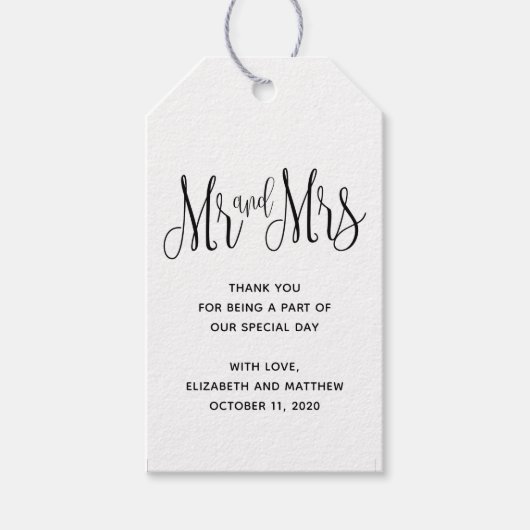 ミセス・ギフト・ラベル素朴結婚感謝してい君 ギフトタグ (正面)