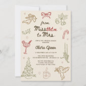 ミセス・クリスマス・ブライダルシャワー 招待状 (正面)