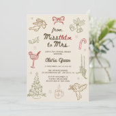 ミセス・クリスマス・ブライダルシャワー 招待状 (スタンド正面)