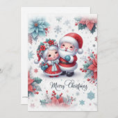ミセス・クロースと一緒に聖降誕祭お目出とう シーズンカード (正面/裏面)