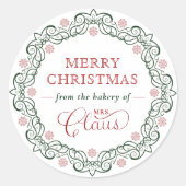 ミセス・クロースのベーカリー・クリスマス・ホリデー ラウンドシール (正面)
