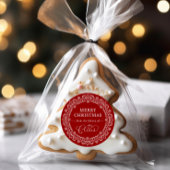 ミセス・クロースのベーカリー・クリスマス・レッド・ホリデー ラウンドシール