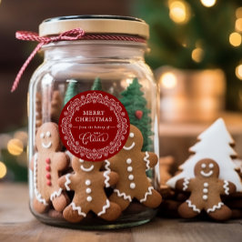 ミセス・クロースのベーカリー・クリスマス・レッド・ホリデー ラウンドシール