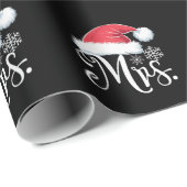 ミセス・クロース・カップルがクリスマス・パジャマ・サンタにマッチ ラッピングペーパー (ロールコーナー)