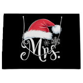 ミセス・クロース・カップルがクリスマス・パジャマ・サンタにマッチ ラージペーパーバッグ (正面)