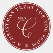 ミセス・クロース・クリスマストリートレッド・クリスマス ラウンドシール (正面)