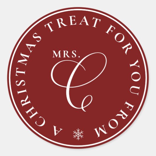 ミセス・クロース・クリスマストリートレッド・クリスマス ラウンドシール (正面)