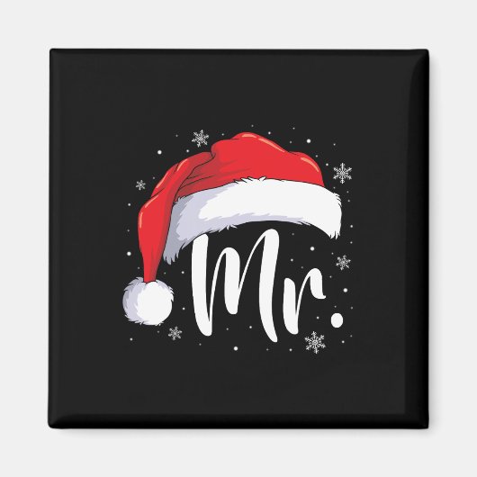 ミセス・クロース・クリスマス・カップルが彼と彼にマッチ マグネット (正面)
