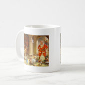 ミセス・クロース&サンタス小妖精や小人ベーキングクリスマスクッキー コーヒーマグカップ (正面左)