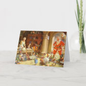 ミセス・クロース&サンタス小妖精や小人ベーキングクリスマスクッキー シーズンカード (正面)