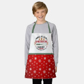 ミセス・クロース・ジンジャーブレッドベーカリークリスマス・スモール・キッズ エプロン (着用した状態)