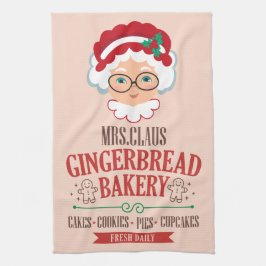ミセス・クロース・ジンジャーブレッドベーカリー・クリスマス キッチンタオル