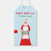 ミセス・クロース・ジンジャーブレッド焼いた・クッキーと愛 ギフトタグ (正面)
