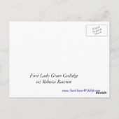 ミセス・グレース・クーリッジ ポストカード (裏面)