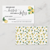 ミセス・ゲーム・カードのキスの数 プレイスカード (正面/裏面)