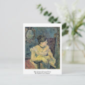 ミセス・ゴーギャン夕べドレスbyユージーン・ポール・ゴーギャン ポストカード (スタンド正面)