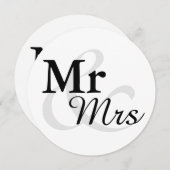 ミセス・シンプルタイポグラフィエレガント結婚の (正面/裏面)