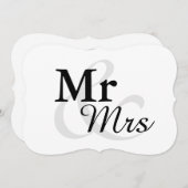 ミセス・シンプルタイポグラフィエレガント結婚の (正面/裏面)
