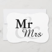 ミセス・シンプルタイポグラフィエレガント結婚の (裏面)