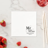 ミセス・シンプルタイポグラフィエレガント結婚の スタンダードカクテルナプキン (インサイチュ)