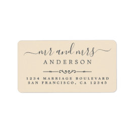 ミセス・スクリプトアイボリー結婚差出人住所 ラベル