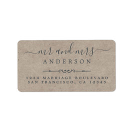 ミセス・スクリプト・クラフト・紙結婚差出人住所 ラベル