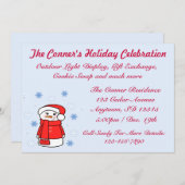 ミセス·スノーレディ·パーティの招待状 招待状 (正面/裏面)