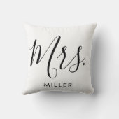 ミセス・スモダンクリエレガントプト・モノグラム結婚ズ クッション (裏面)