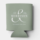 ミセス・セージ・グリーン・結婚式の引き出物 缶クーラー (裏面)