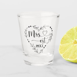 ミセス・タイポグラフィとハートとハートリース ショットグラス