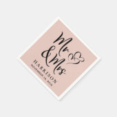 ミセス・ダスティ赤面・ウェディング・レセプション スタンダードカクテルナプキン (角)